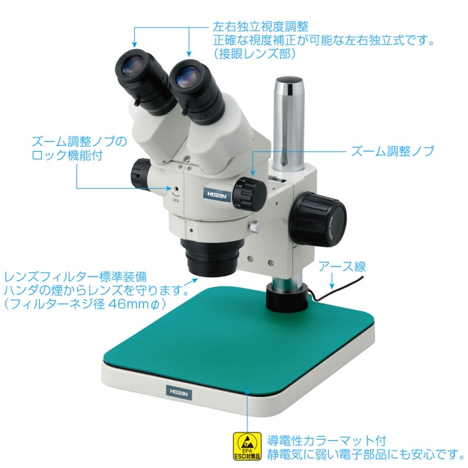 新しい季節 実態顕微鏡スタンド(標準ベース) HOZAN No.1 L-46 その他 